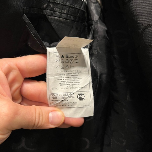 DOLCE & GABBANA men’s virgin wool and silk jacquard midnight black blazer sz 48 - Picture 10 of 16